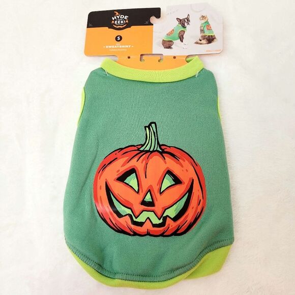 Hyde & Eek Halloween Pumpkin Pet Sweatshirt Dog or Cat Small New OOS - Picture 1 of 5
